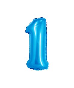 Pastel Blue Air Fill Number 1 Balloon