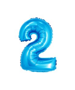 Pastel Blue Air Fill Number 2 Balloon
