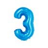Pastel Blue Air Fill Number 3 Balloon