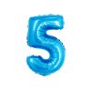 Pastel Blue Air Fill Number 5 Balloon