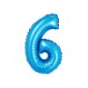 Pastel Blue Air Fill Number 6 Balloon