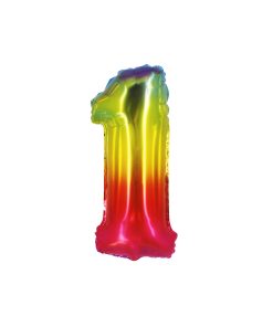 Rainbow Jelly Air Fill Number 1 Balloon