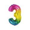 Rainbow Jelly Air Fill Number 3 Balloon