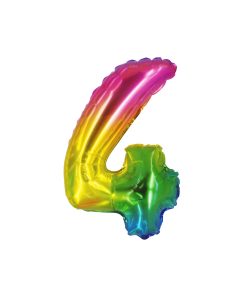 Rainbow Jelly Air Fill Number 4 Balloon