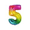 Rainbow Jelly Air Fill Number 5 Balloon