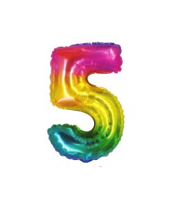 Rainbow Jelly Air Fill Number 5 Balloon