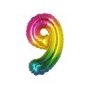 Rainbow Jelly Air Fill Number 9 Balloon