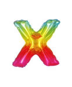 Rainbow Air Fill Letter X Balloon