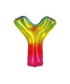 Rainbow Air Fill Letter Y Balloon