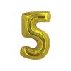 Holographic Gold Number 5 Balloon