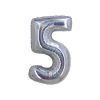Holographic Silver Number 5 Balloon