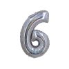 Holographic Silver Number 6 Balloon