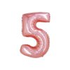 Holographic Rose Gold Number 5 Balloon