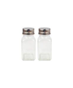 Glass Storage Jars With Metal Lid 2pk