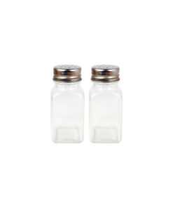 Glass Storage Jars With Metal Lid 2pk