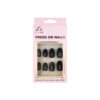 Black Round Press On Nails 24pc
