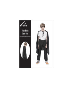 Alternative view of Black Kids Cape & Mask Set