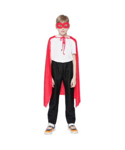Red Kids Cape & Mask Set