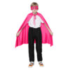 hot pink mask and cape set