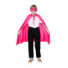 Hot Pink Kids Cape & Mask Set