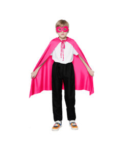 Hot Pink Kids Cape & Mask Set