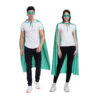 Green Adults Cape & Mask Set
