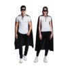 black mask and cape unisex set