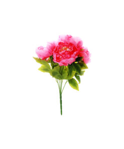 Pink Peony 5 Head Bunch 44cm