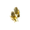 Gold Metallic Short Gloves
