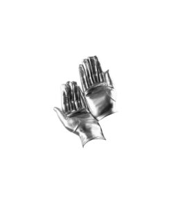 Silver Metallic Short Gloves