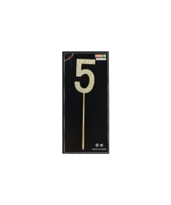 Alternative view of Gold Diamond Cake Topper Number 5