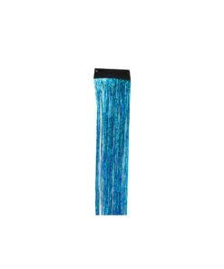 Light Blue Tinsel Hair Extension Clip 1pc