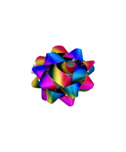 Rainbow Matte Gift Bow 15cm 1pc