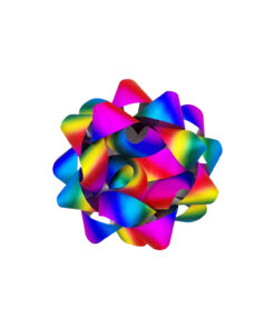 Rainbow Matte Gift Bow 20cm 1pc