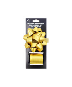 Gold Matte Gift Bow & Ribbon Set