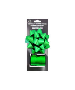 Green Matte Gift Bow & Ribbon Set