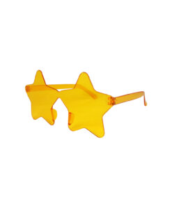 Alternative view of Orange Star Shape Glasses