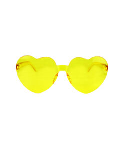 Yellow Heart Shape Glasses