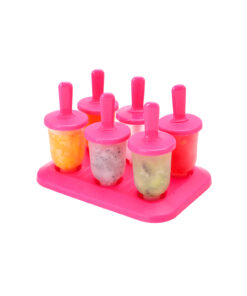 Hot Pink Jelly Shape Popsicle Maker 6pk