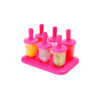 Hot Pink Jelly Shape Popsicle Maker 6pk