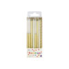 Gold & White Metallic Candles 24pk