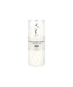 White With Silver Dots Baking Cups 24pc