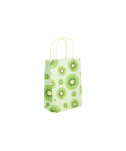 Kiwifruit Printed Paper Bags 21cm 4pk
