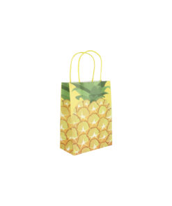 Pineapple Printed Paper Bags 21cm 4pk