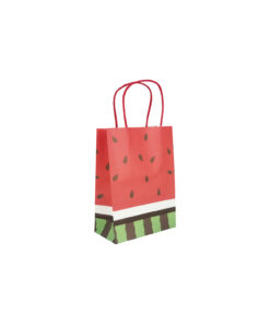 Watermelon Printed Paper Bags 21cm 4pk