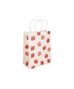 Strawberry Printed Paper Bags 27cm 3pk