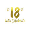 18th Let's Celebrate Banner 1m