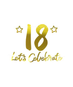 18th Let's Celebrate Banner 1m