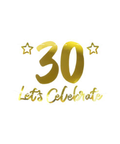 30th Let's Celebrate Banner 1m