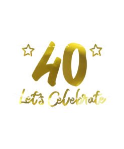 40th Let's Celebrate Banner 1m